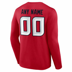 Team Authentic Personalized Name & Number Long Sleeve T-Shirt - Houston Texans