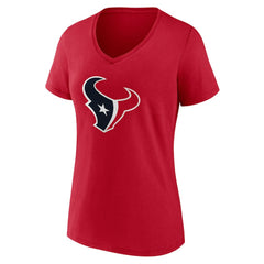Women's Team Authentic Personalized Name & Number V-Neck T-Shirt - Houston Texans