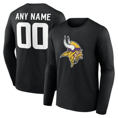 Team Authentic Personalized Name & Number Long Sleeve T-Shirt - Minnesota Vikings
