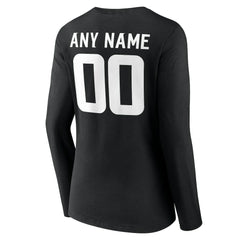 Women's Team Authentic Personalized Name & Number Long Sleeve V-Neck T-Shirt - Minnesota Vikings