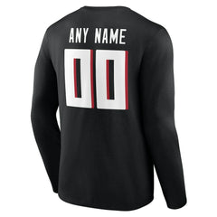 Team Authentic Personalized Name & Number Long Sleeve T-Shirt - Atlanta Falcons
