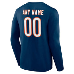 Team Authentic Personalized Name & Number Long Sleeve T-Shirt - Chicago Bears