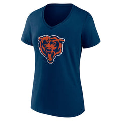 Women's Team Authentic Personalized Name & Number V-Neck T-Shirt - Chicago Bears