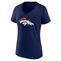 Women's Team Authentic Personalized Name & Number V-Neck T-Shirt - Denver Broncos