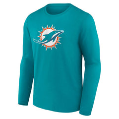 Team Authentic Personalized Name & Number Long Sleeve T-Shirt - Miami Dolphins