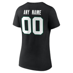 Women's Team Authentic Personalized Name & Number V-Neck T-Shirt - New York Jets