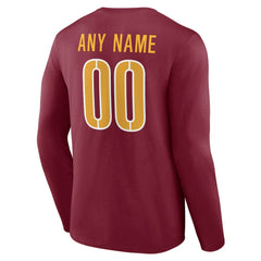 Team Authentic Personalized Name & Number Long Sleeve T-Shirt - Washington Commanders