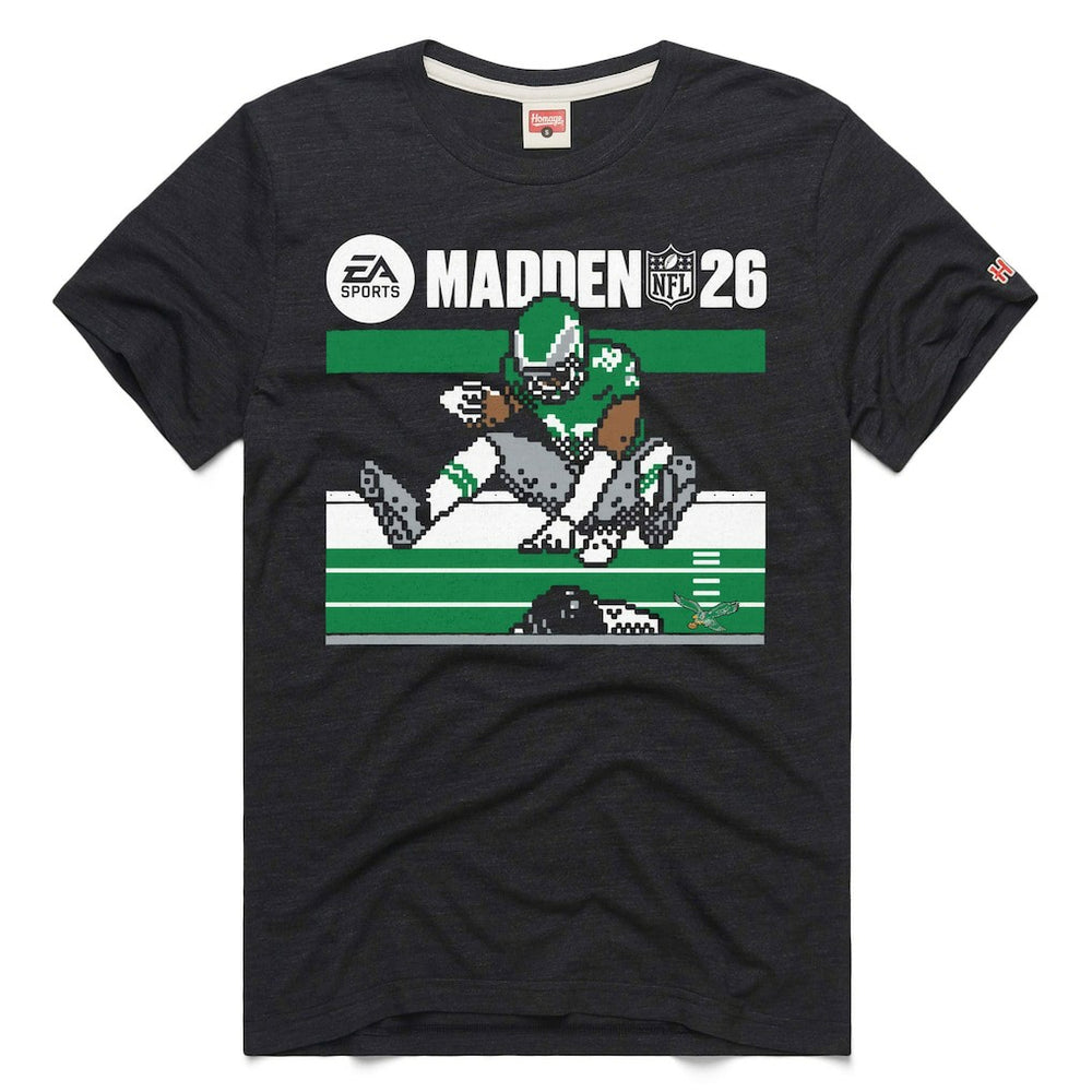Saquon Barkley Homage Unisex Madden NFL '26 Retro Cover Tri-Blend T-Shirt - Philadelphia Eagles