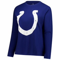 Women's Plus Size Scoop Neck Long Sleeve T-Shirt - Indianapolis Colts