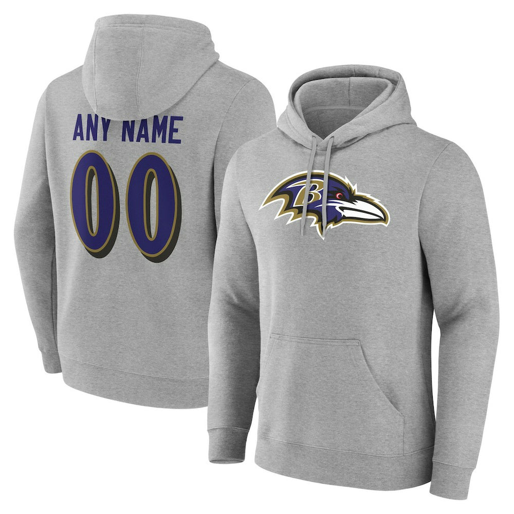 Big & Tall Team Authentic Custom Hoodie - Baltimore Ravens