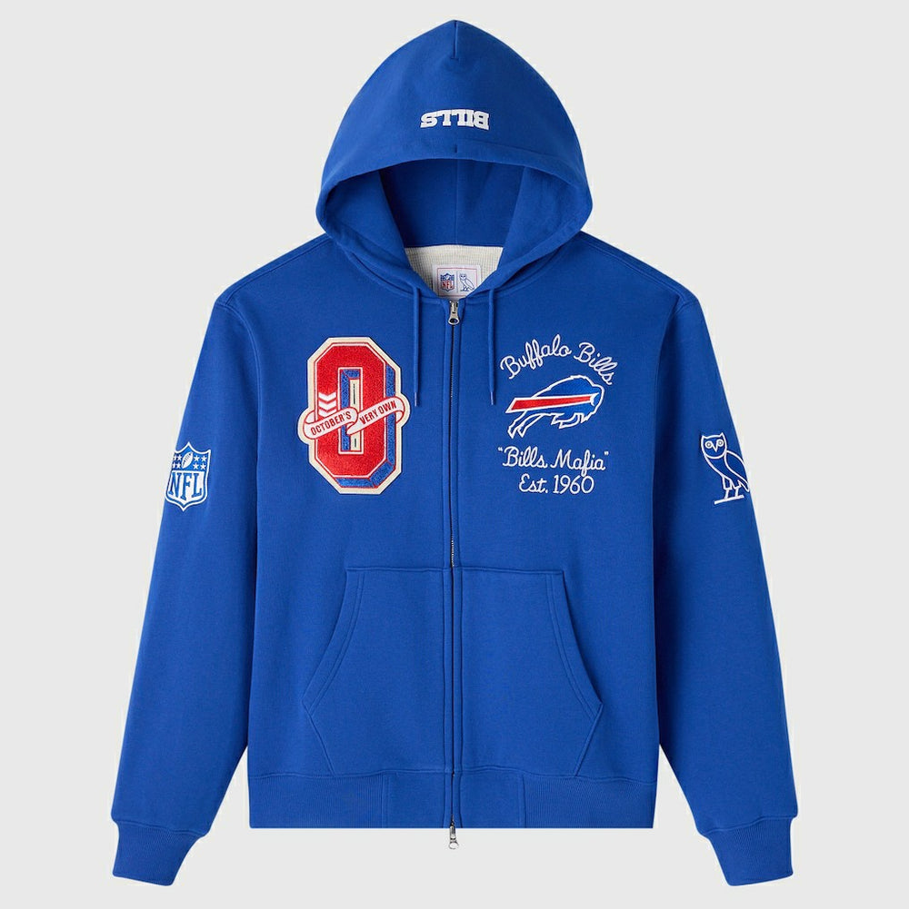 OVO x NFL Unisex Full-Zip Waffle-Lined Hoodie - Buffalo Bills