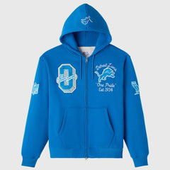 OVO x NFL Unisex Full-Zip Waffle-Lined Hoodie - Detroit Lions