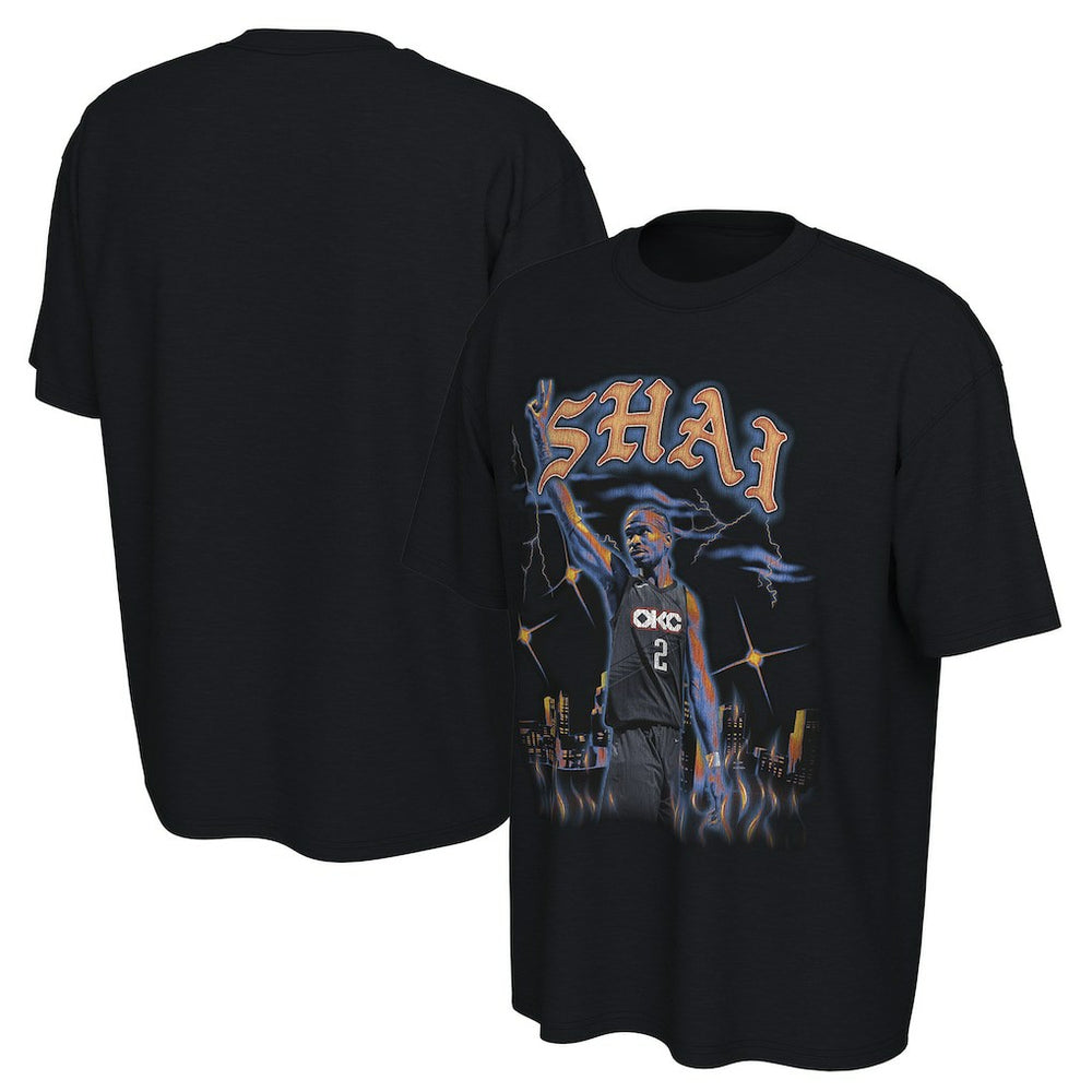 NBA Shai Gilgeous-Alexander Oklahoma City Thunder Converse Unisex 2025/26 City Edition Player Graphic T-Shirt