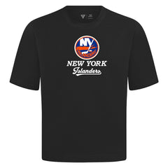 NHL Black New York Islanders Levelwear Team Surge Luxe Signature Knit T-Shirt