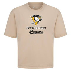 NHL Khaki Pittsburgh Penguins Levelwear Team Surge Luxe Signature Knit T-Shirt