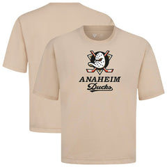NHL Khaki Anaheim Ducks Levelwear Team Surge Luxe Signature Knit T-Shirt