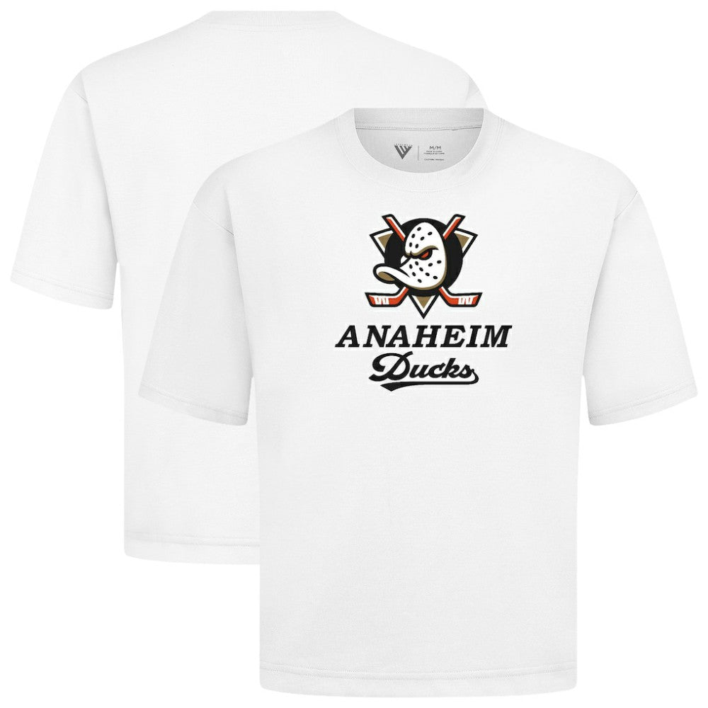 NHL White Anaheim Ducks Levelwear Team Surge Luxe Signature Knit T-Shirt