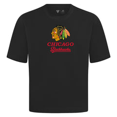 NHL Black Chicago Blackhawks Levelwear Team Surge Luxe Signature Knit T-Shirt