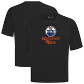 NHL Black Edmonton Oilers Levelwear Team Surge Luxe Signature Knit T-Shirt