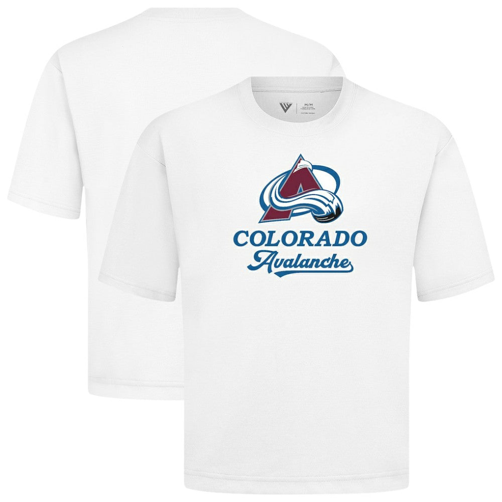 NHL White Colorado Avalanche Levelwear Team Surge Luxe Signature Knit T-Shirt