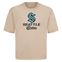 NHL Khaki Seattle Kraken Levelwear Team Surge Luxe Signature Knit T-Shirt