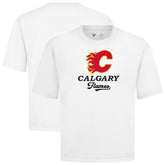 NHL White Calgary Flames Levelwear Team Surge Luxe Signature Knit T-Shirt