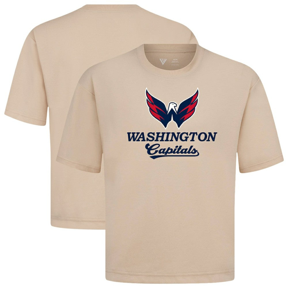 NHL Khaki Washington Capitals Levelwear Team Surge Luxe Signature Knit T-Shirt