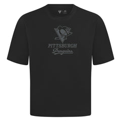 NHL Black Pittsburgh Penguins Levelwear Shadow Surge Luxe Signature Knit T-Shirt