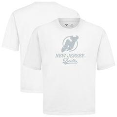 NHL White New Jersey Devils Levelwear Shadow Surge Luxe Signature Knit T-Shirt
