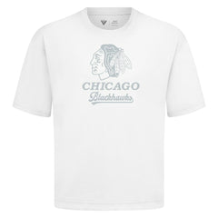 NHL White Chicago Blackhawks Levelwear Shadow Surge Luxe Signature Knit T-Shirt