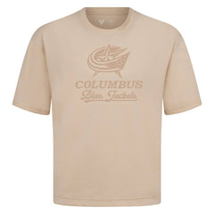 NHL Khaki Columbus Blue Jackets Levelwear Shadow Surge Luxe Signature Knit T-Shirt