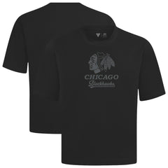 NHL Black Chicago Blackhawks Levelwear Shadow Surge Luxe Signature Knit T-Shirt