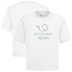 NHL White Ottawa Senators Levelwear Shadow Surge Luxe Signature Knit T-Shirt