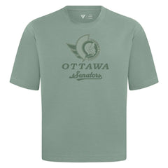 NHL Green Ottawa Senators Levelwear Shadow Surge Luxe Signature Knit T-Shirt