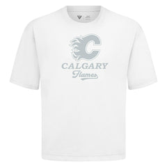 NHL White Calgary Flames Levelwear Shadow Surge Luxe Signature Knit T-Shirt