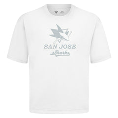 NHL White San Jose Sharks Levelwear Shadow Surge Luxe Signature Knit T-Shirt