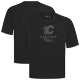 NHL Black Calgary Flames Levelwear Shadow Surge Luxe Signature Knit T-Shirt