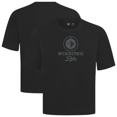 NHL Black Winnipeg Jets Levelwear Shadow Surge Luxe Signature Knit T-Shirt