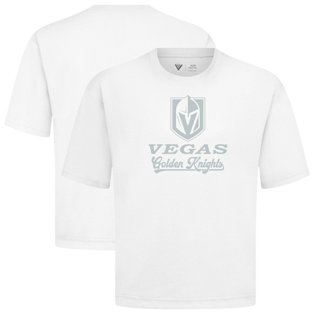 NHL White Vegas Golden Knights Levelwear Shadow Surge Luxe Signature Knit T-Shirt