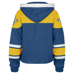 NHL Blue St. Louis Blues '47 Women's Cropped Lacer Hoodie