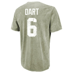Jaxson Dart Majestic Threads Mineral Wash Name & Number T-Shirt - New York Giants