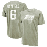 Baker Mayfield Majestic Threads Mineral Wash Name & Number T-Shirt - Tampa Bay Buccaneers