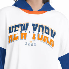 NBA New York Knicks G-III 4Her by Carl Banks Women's Key Player Oversized Hooded Long Sleeve T-Shirt