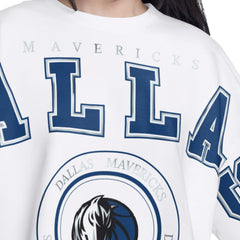 NBA Dallas Mavericks G-III 4Her by Carl Banks Women's Bleachers Cropped French Terry Sweatshirt sale