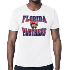 NHL White Florida Panthers Starter Comic Style Team Graphic T-Shirt