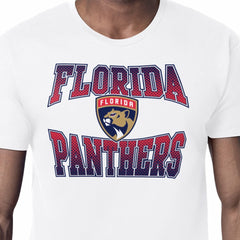 NHL White Florida Panthers Starter Comic Style Team Graphic T-Shirt