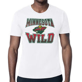 NHL White Minnesota Wild Starter Comic Style Team Graphic T-Shirt