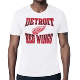 NHL White Detroit Red Wings Starter Comic Style Team Graphic T-Shirt