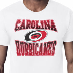 NHL White Carolina Hurricanes Starter Comic Style Team Graphic T-Shirt