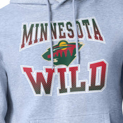 NHL Gray Minnesota Wild Starter Comic Style Team Graphic Hoodie